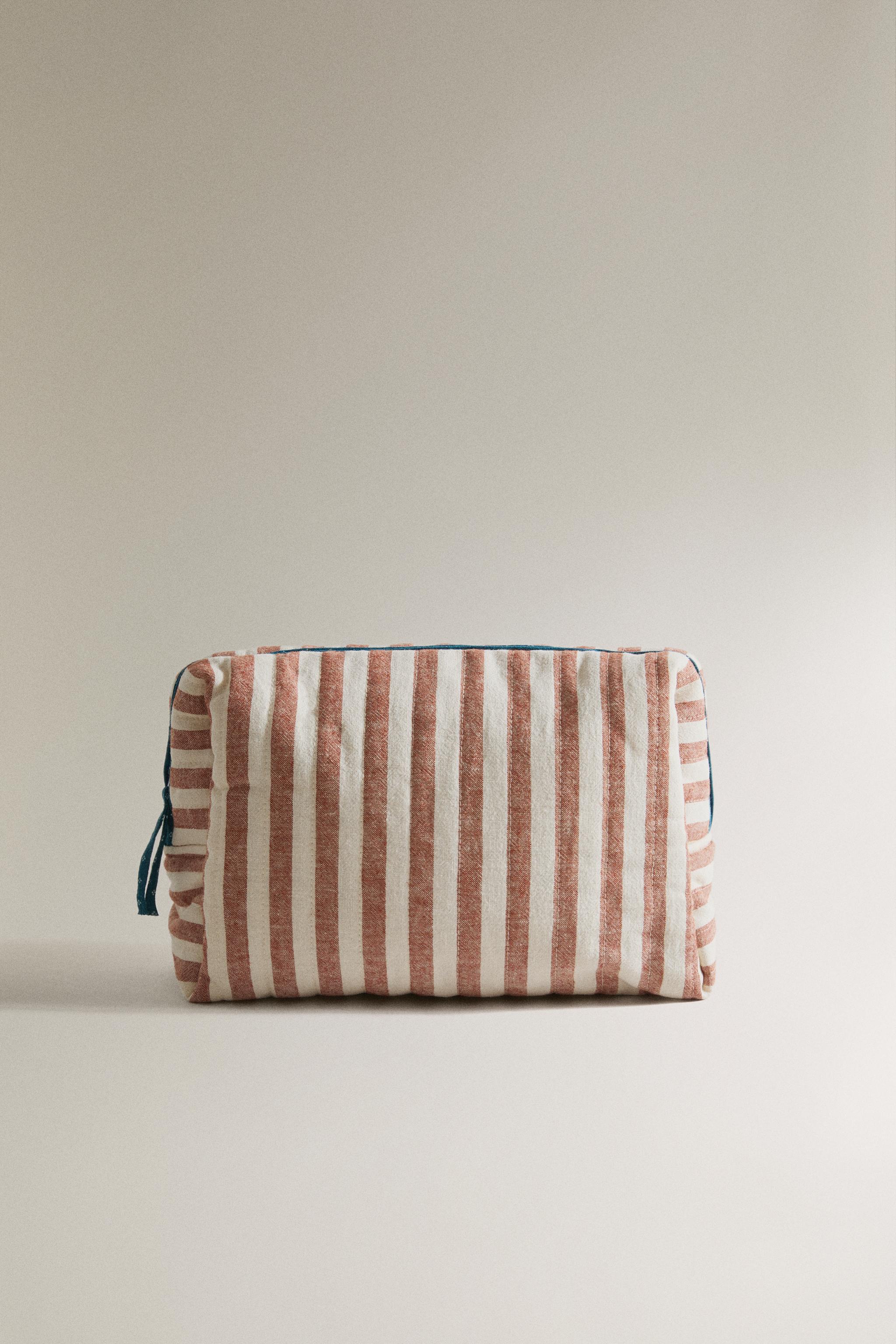 TROUSSE DE TOILETTE ENFANT LIN ET COTON RAYURES